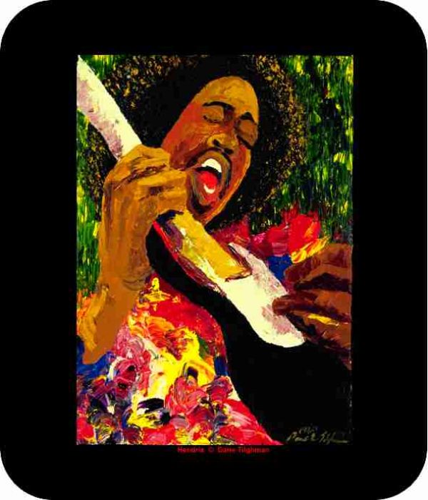 Hendrix by Dane Tilghman Black Art Mousepad